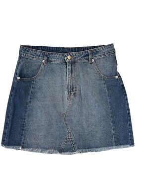Blue Denim Mini Skirt